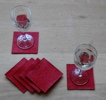 Indipaper - red coasters (red coasters)